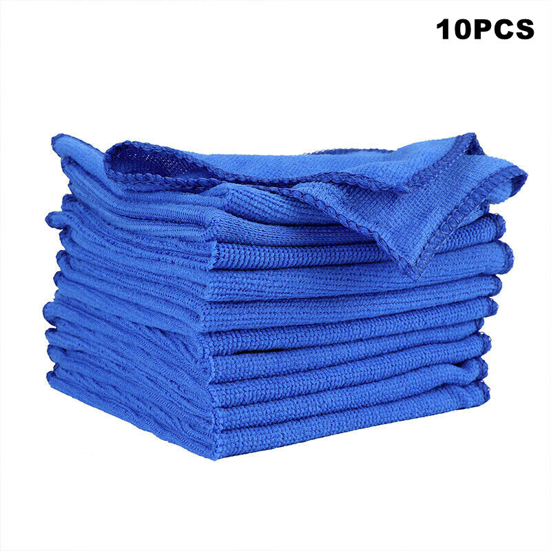 10PCS Microfiber Cleaning Cloth Towel Rag Car Polishing No Scratch Car Detailing