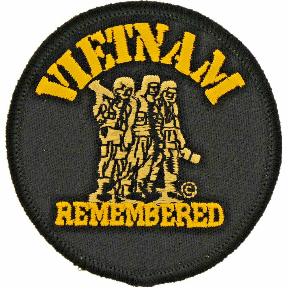 VIETNAM REMEMBERED Embroidered Shoulder Patch 3" (0403)