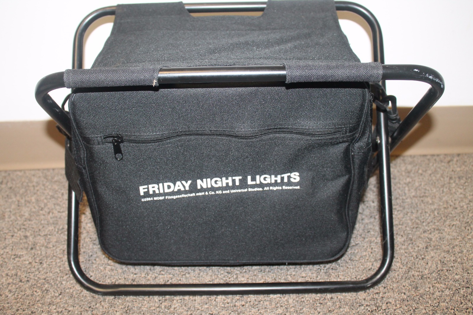 Friday Night Lights Folding Seat Cooler Camping Party Tailgating Chair Stool