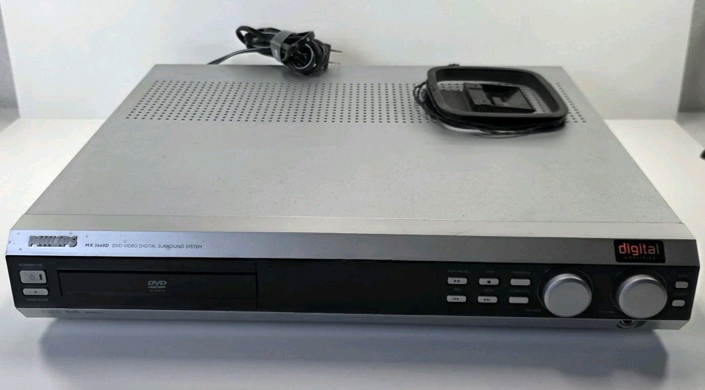 PHILIPS MX 3660D/37 DVD Video Surround Sound Home Theater Amplifier (READ)