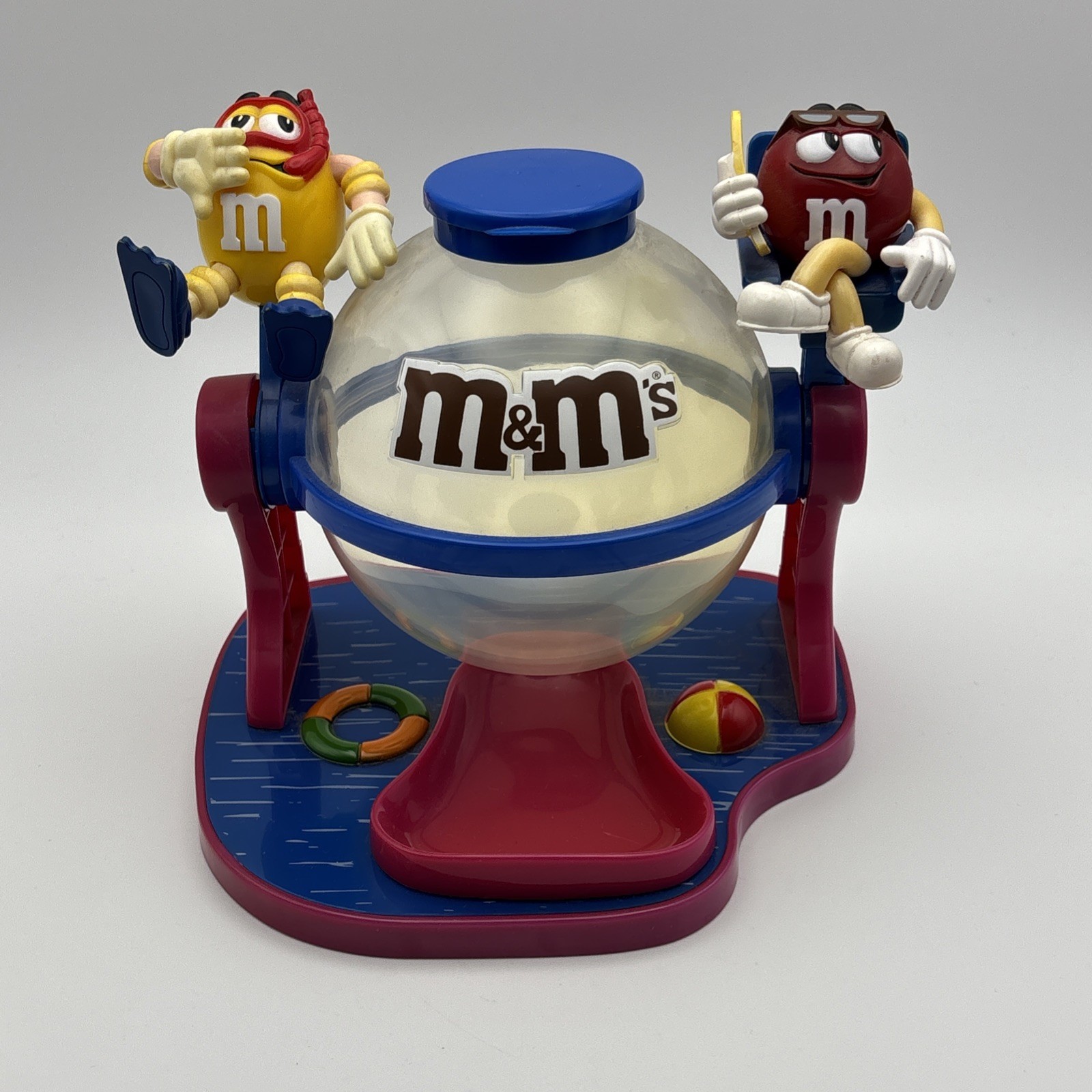 VTG ✅ M&M’s Make A Splash Swimming Pool Candy Dispenser Gum Ball ✅ Collectible