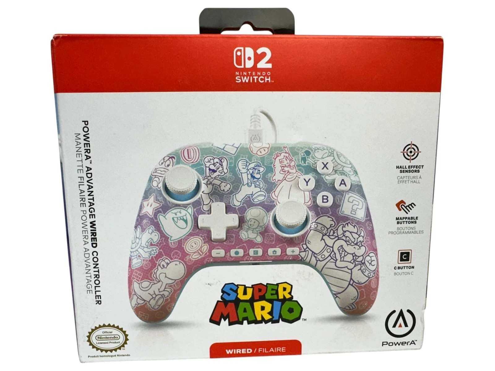 Advantage Wired Controller for Nintendo Switch 2 - Mushroom Kingdom