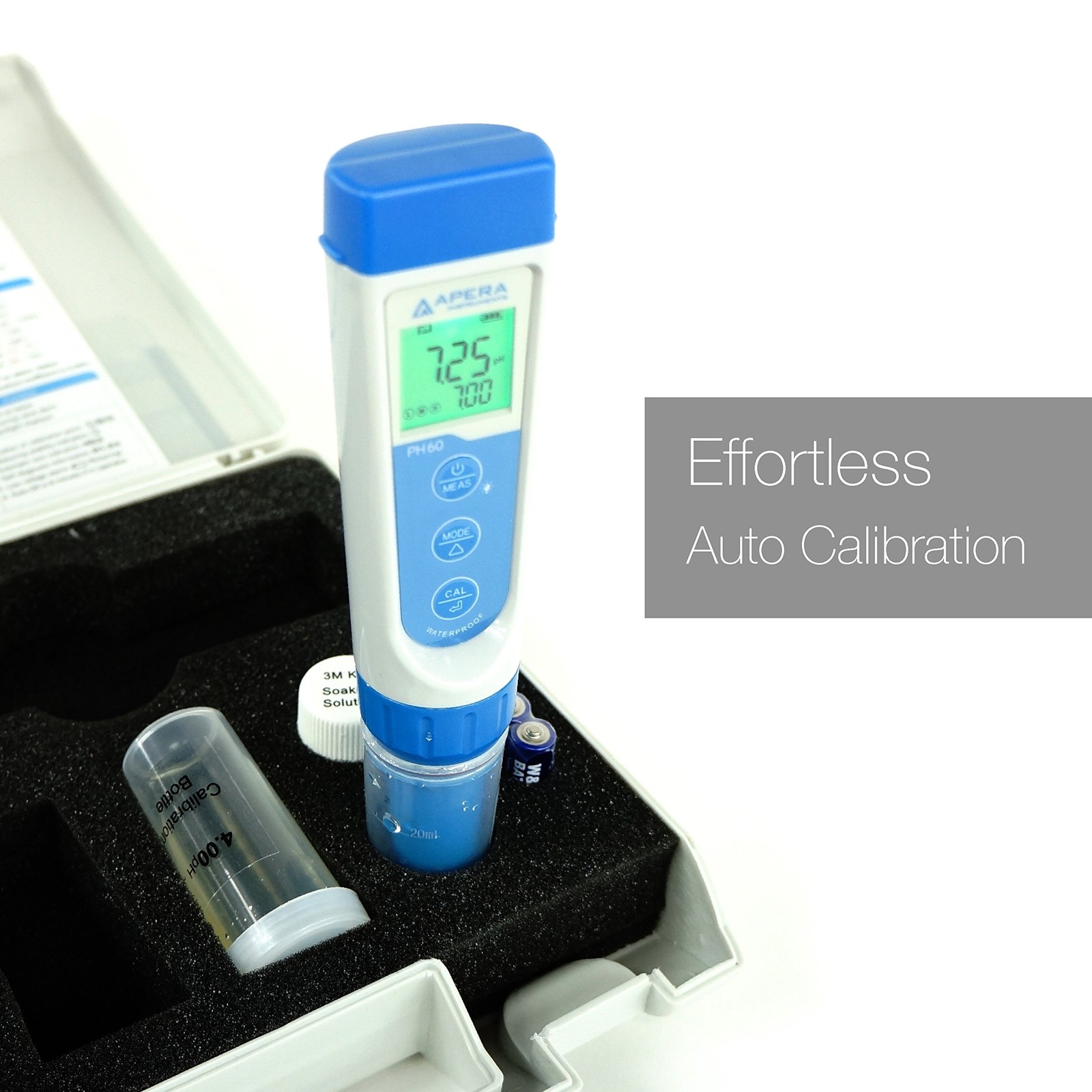 AI311 Premium Series PH60 Waterproof pH Pocket Tester Kit, Replaceable Probe,...