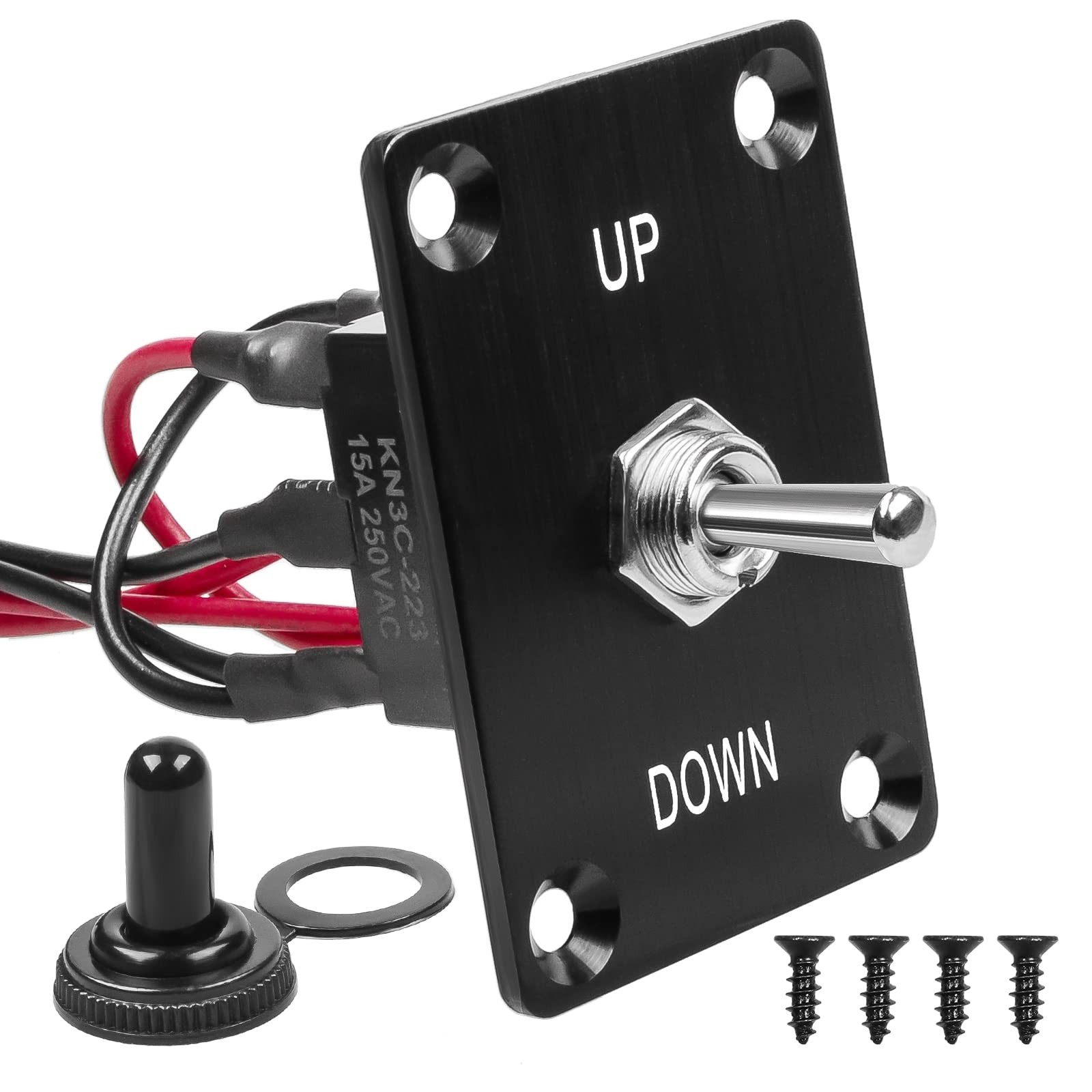 GUETNEU Button Switch Rocker Switch Toggle Switch Self Reset Six Pin Three Po...