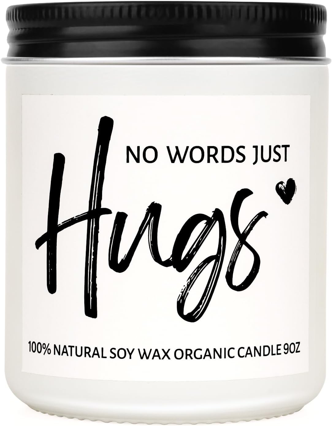 Sympathy Gifts for Loss of Loved One- No Words Just Hugs Candles, White