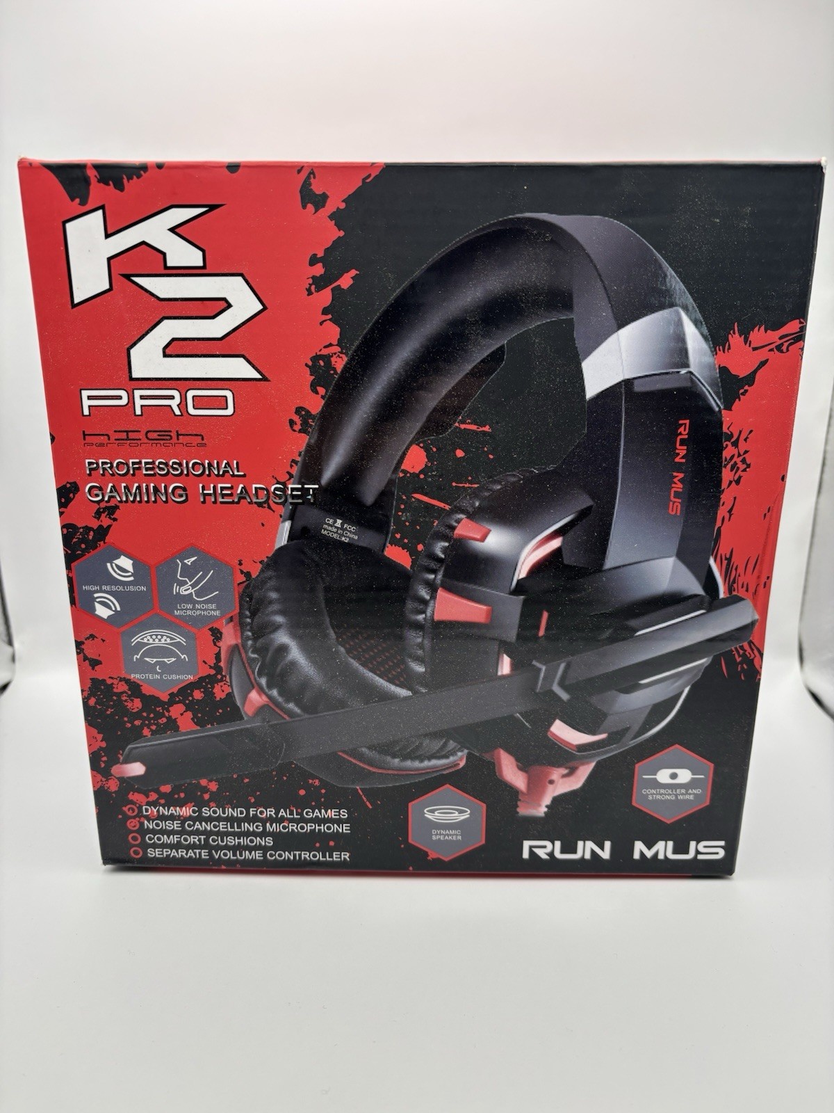 K2 Pro Run Mus High Performance Professional Gaming Headset - New