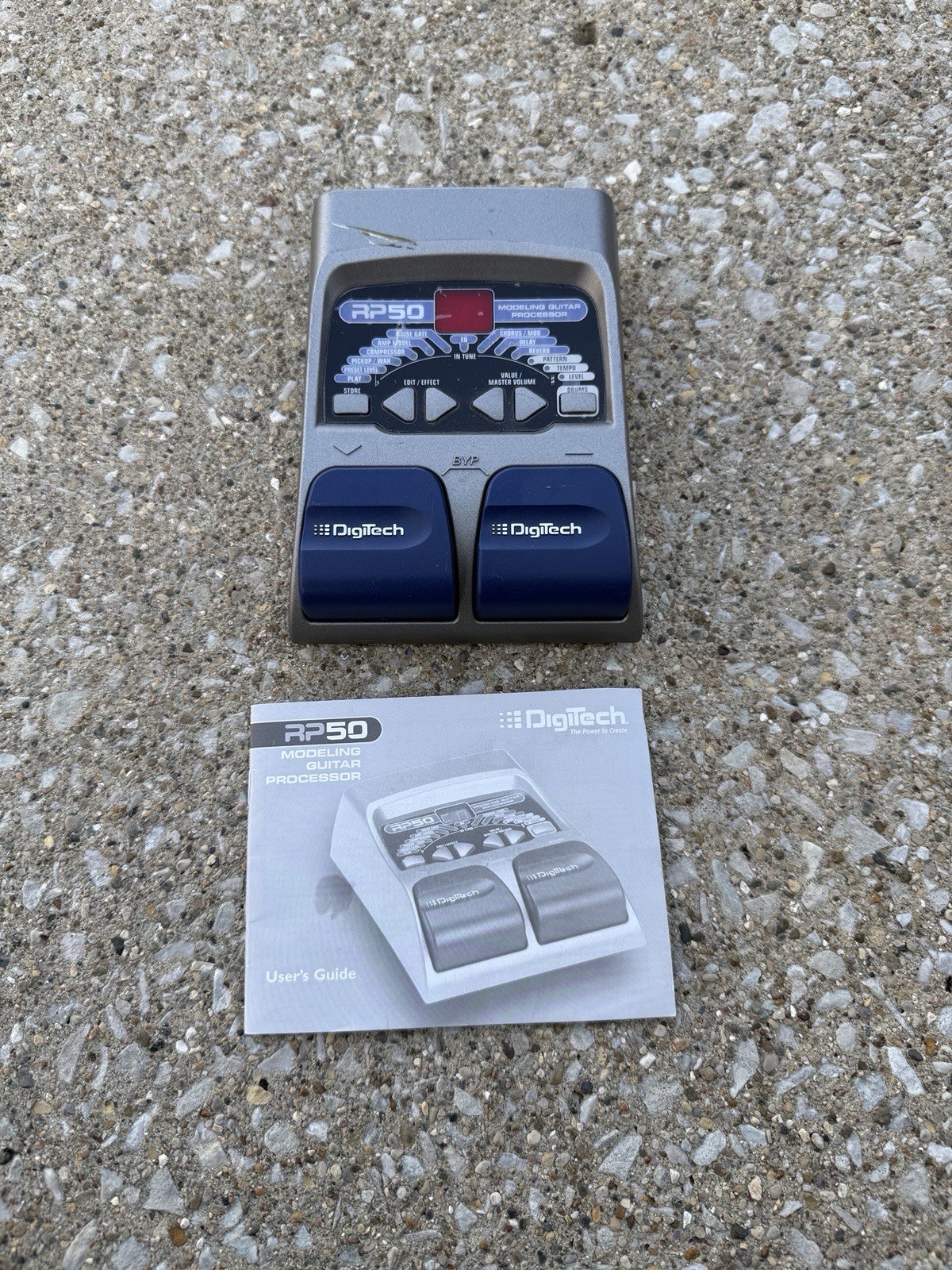DigiTech RP50V Multi-Effect Modeling Guitar Processor NO Adapter Takes Batteries