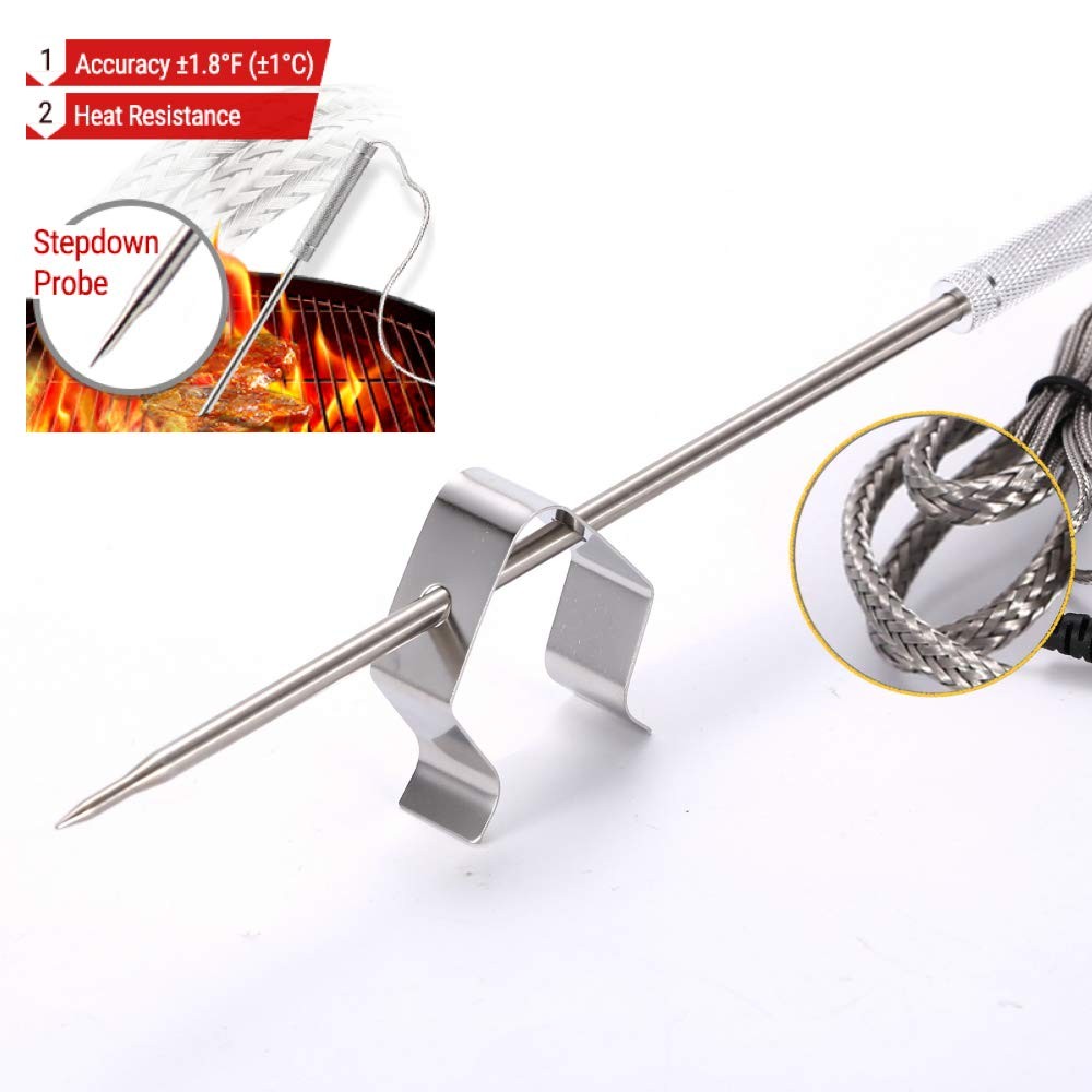 Upgraded Thermpro Probe Replacement Thermopro Meat & Ambient Probe, Silver