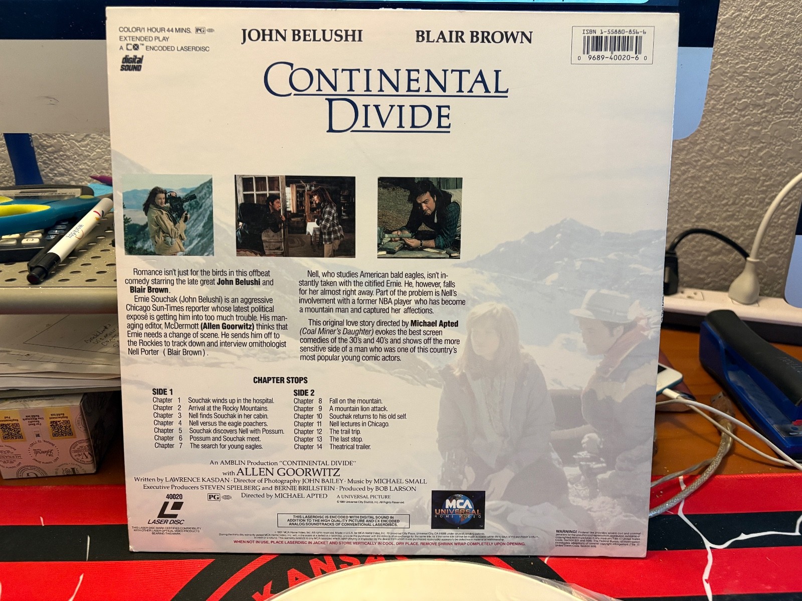 Continental Divide 1991 Laserdisc, MCA/Universal 40020, Rare