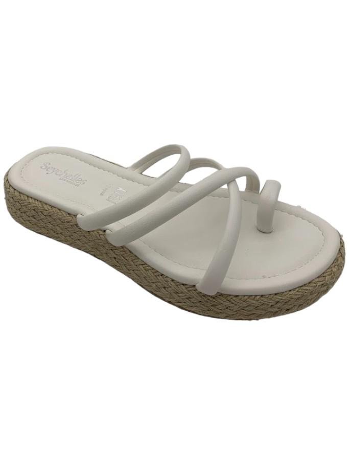 Seychelles Flat Sandals Rule The World White