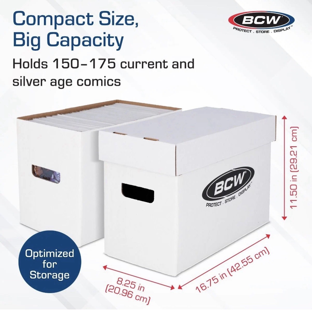 5 BCW Short Comic Book Storage Boxes Holds 150 175 Stackable Archival Cardboard