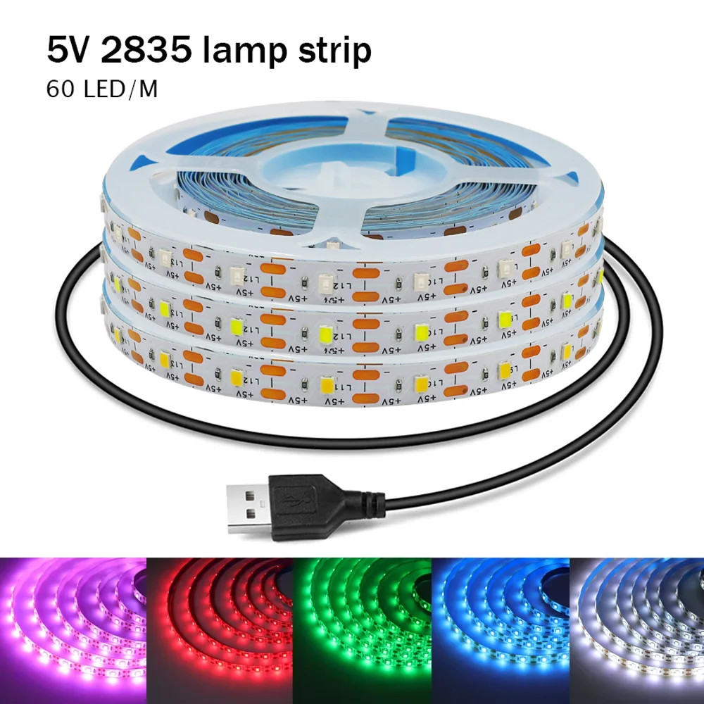 DC 5V USB LED Strips 2835 Warm Cold White LED Strip Light TV Backlight Lighting