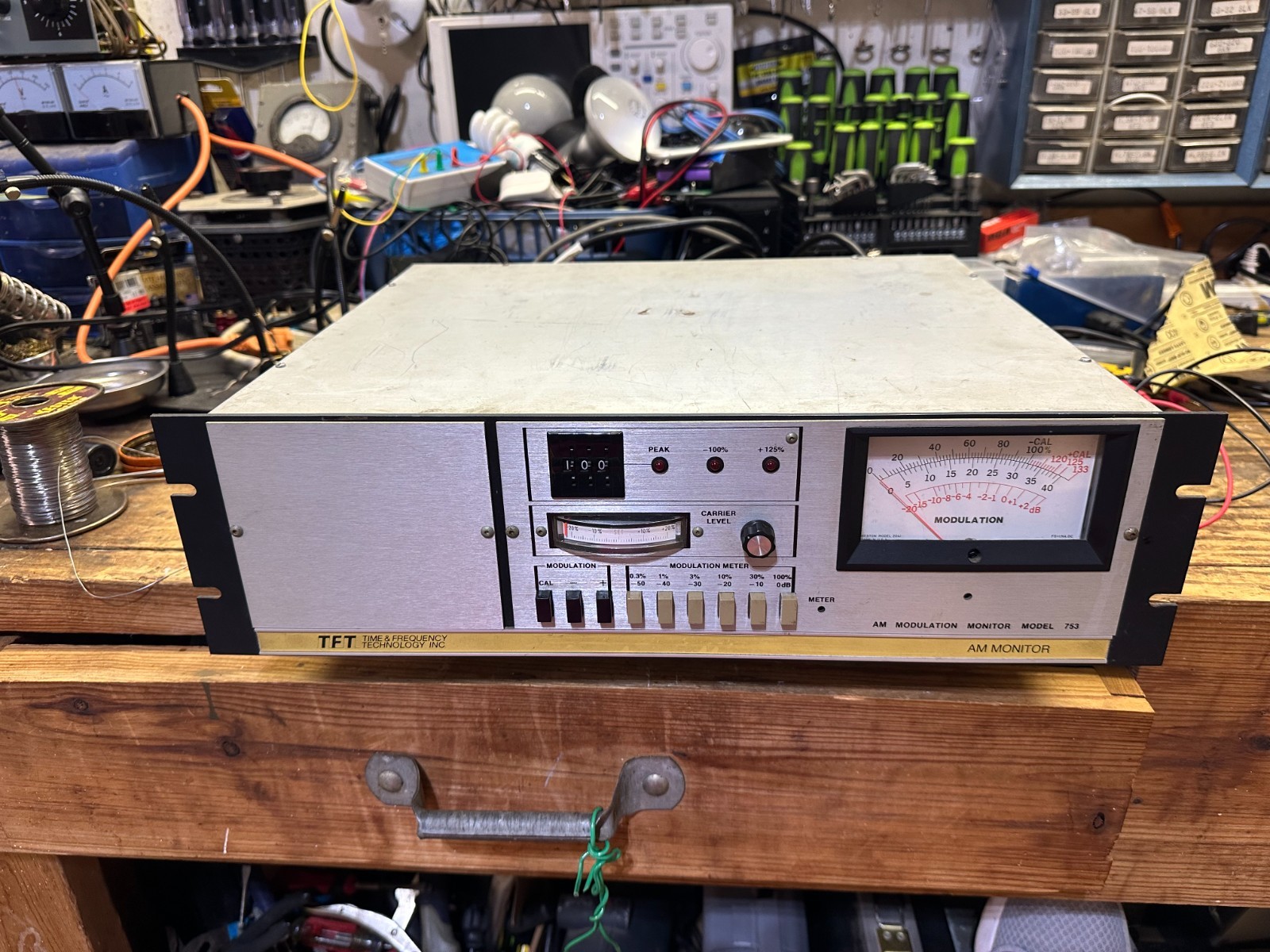 Time and Frequency Technology 753 AM Modulation Monitor Spectrum W/ Orban ACC-5