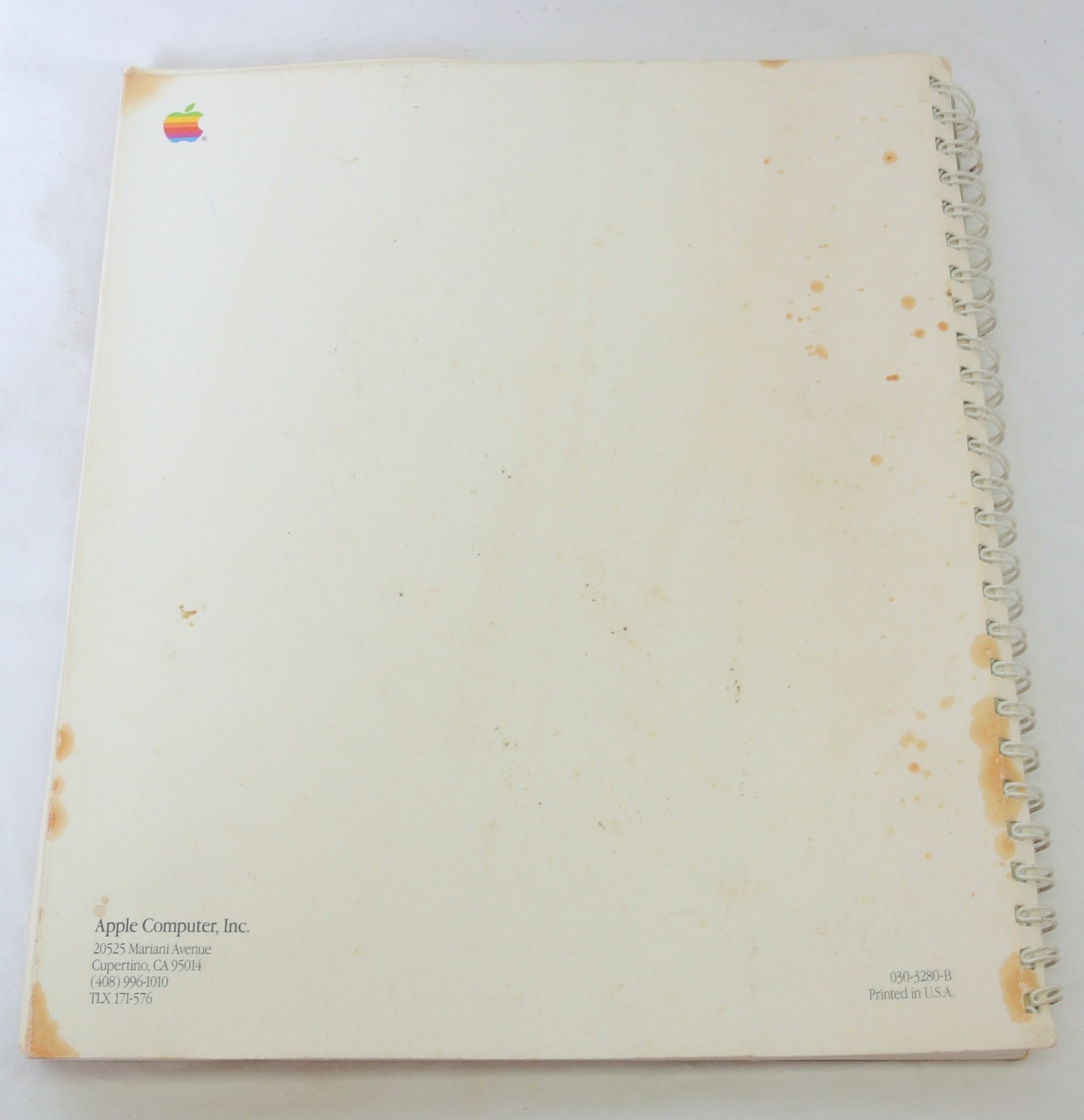 Apple Macintosh Portable Computer Manual 030-3280-B Vintage