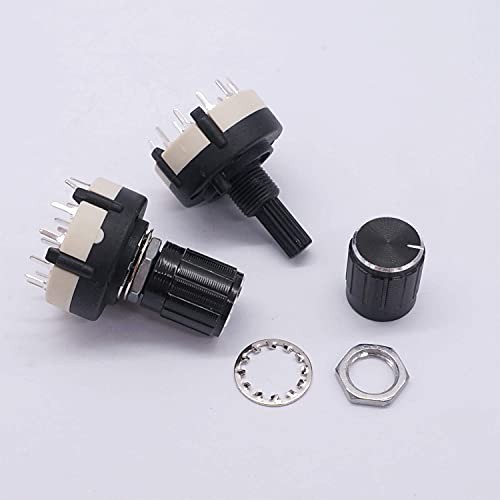 Rotary Switch 1 Pole 12 Position 1P12T Band Selector 3 Pack with Knobs