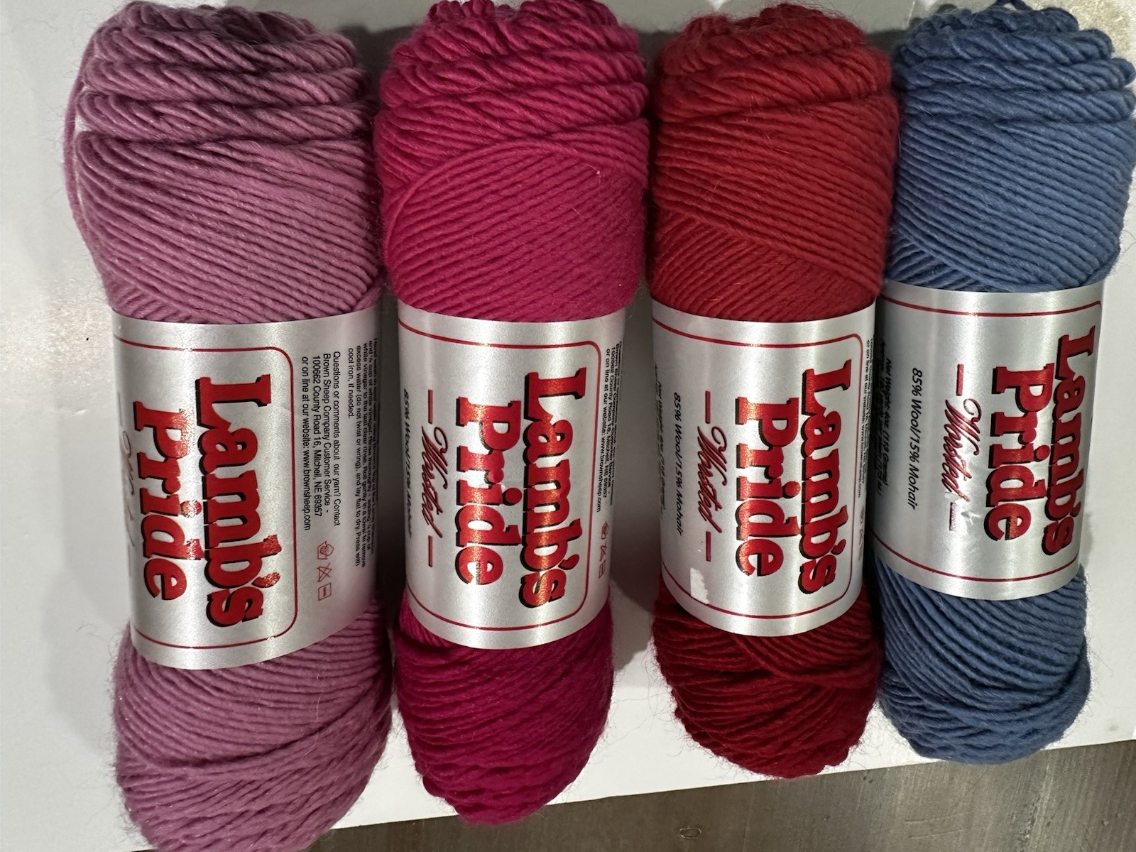 Lamb's Pride - Worsted by Brown Sheep Co (85% Wool/15% Mohair)  4 oz
