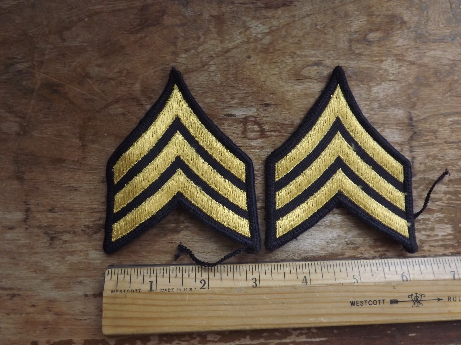 Pair, Army Sergeant Dress Blue Chevrons - Inv# C1855