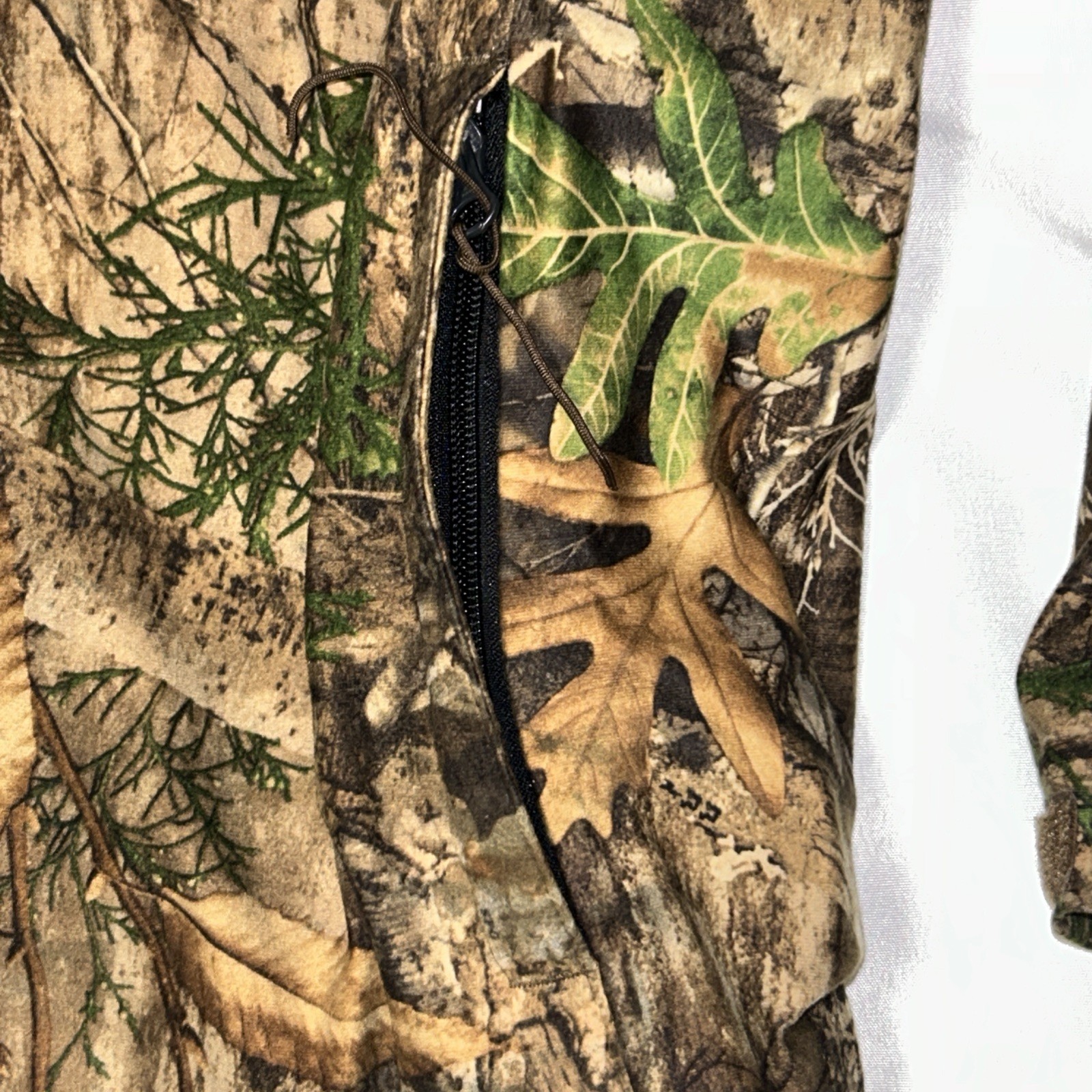 Real Tree Men’s Jacket Scent Factor Camo Size Medium Full Zip Pockets