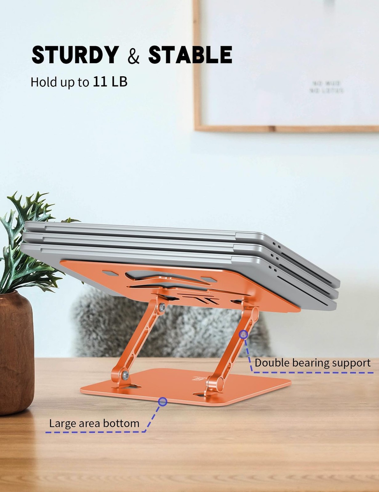 Laptop Stand, Ergonomic Adjustable Computer Stand for Collaborative Work, Fol...