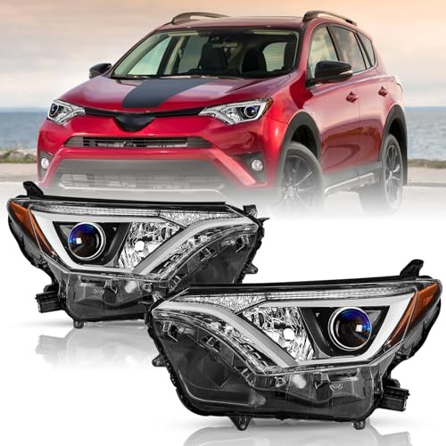 16-18 Toyota Rav4 Halogen Headlights Pair Left Driver & Right Passenger