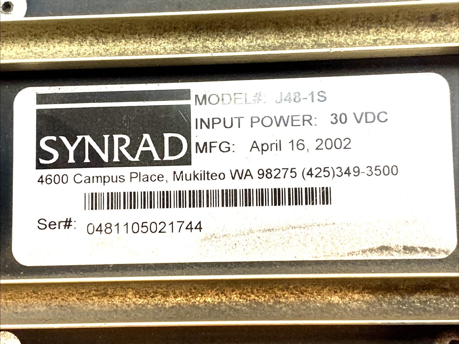 Synrad J48‑1S CO2 Laser 30VDC RF 10W Marking Engraving Module