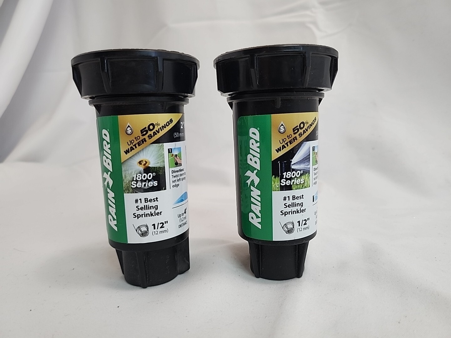 Qty (2) Rain Bird 1800 Series 2 in. H Adjustable Pop-Up Spray Head 360 4ft