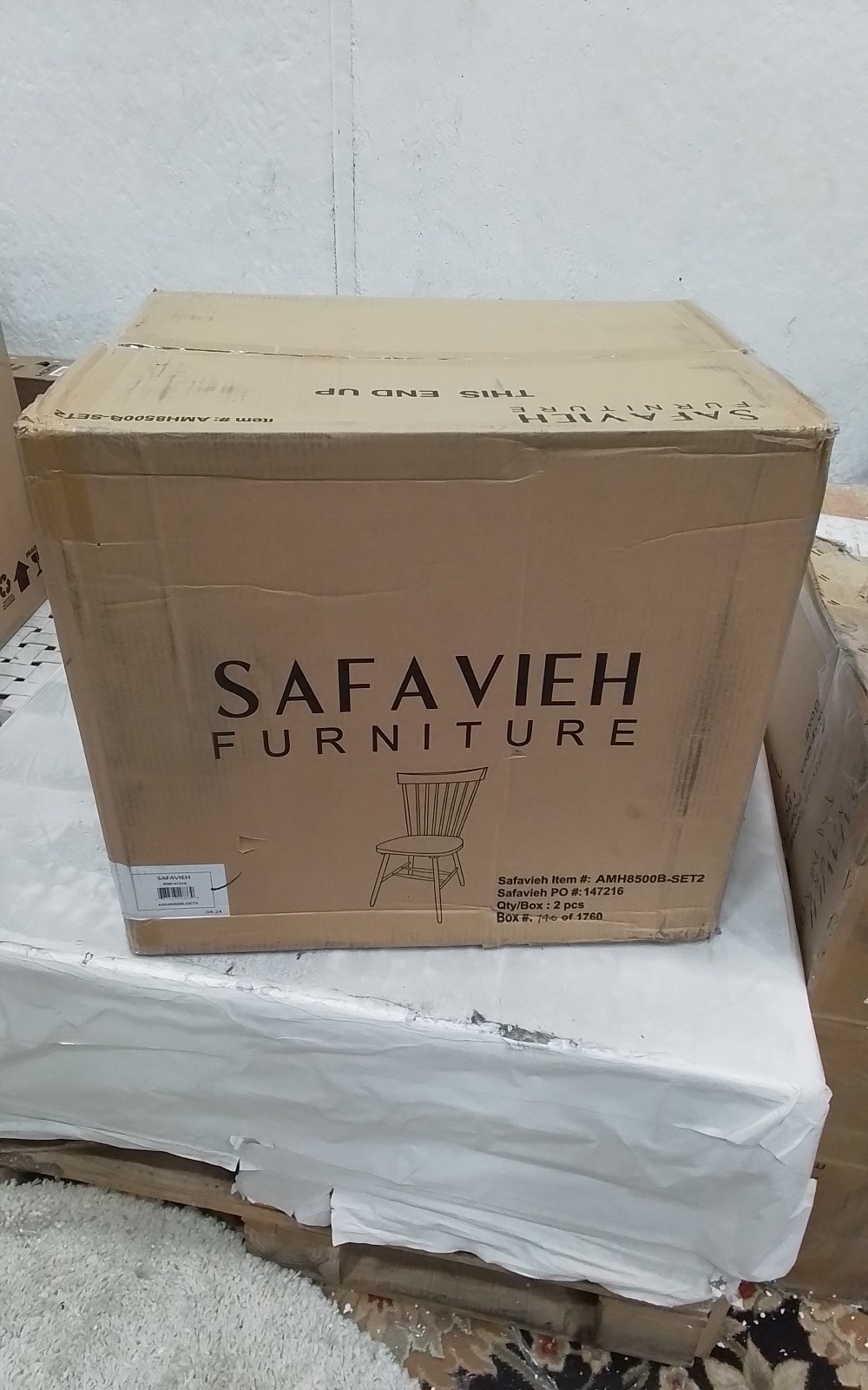 Safavieh PARKER SPINDEL SIDE CHAIR, Reduced Price 2172768333 AMH8500B-SET2