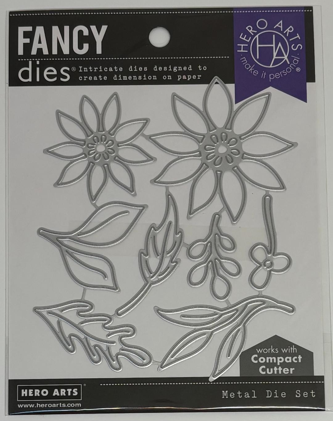 Hero Arts DF083 Foliage & Flowers Fancy Die Floral Cardmaking Die Cut New