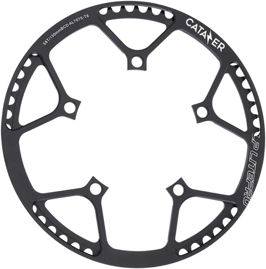 Alomejor Folding Chainring 58T Aluminum Alloy Road Bike Chainring for Cyclists