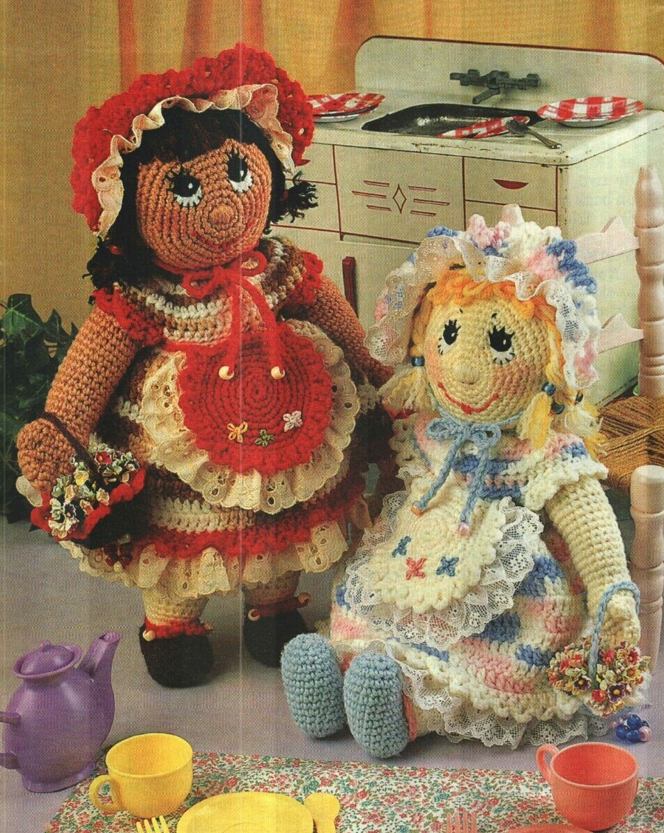 SUGAR & SPICE DOLLS 15 1/2" TOY DIGEST SIZE CROCHET PATTERN INSTRUCTIONS HTF
