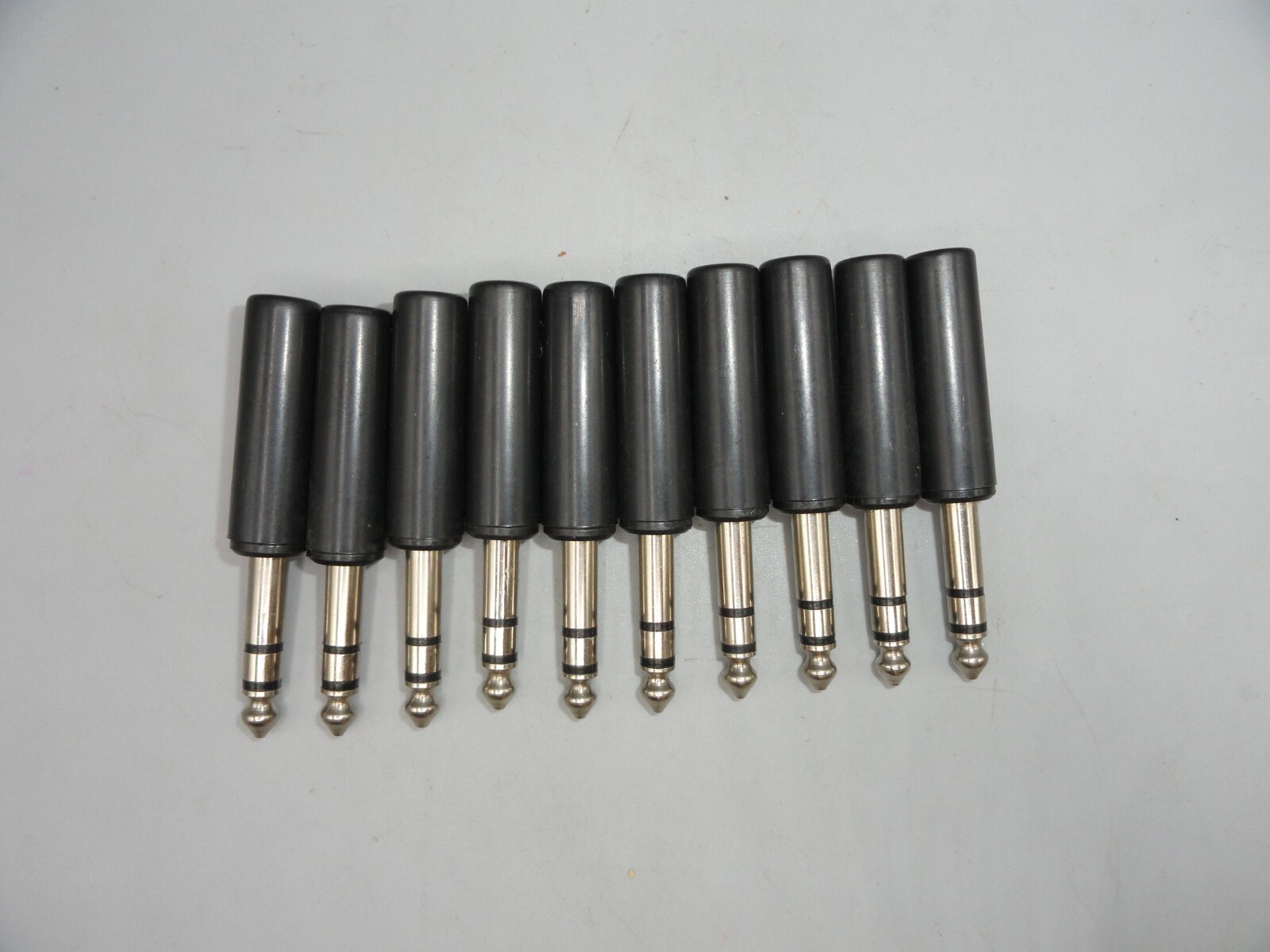 1/4" INCH STERO MALE AUDIO PLUG  6.3mm PHONO JACK CONNECTOR (LOT OF 10)