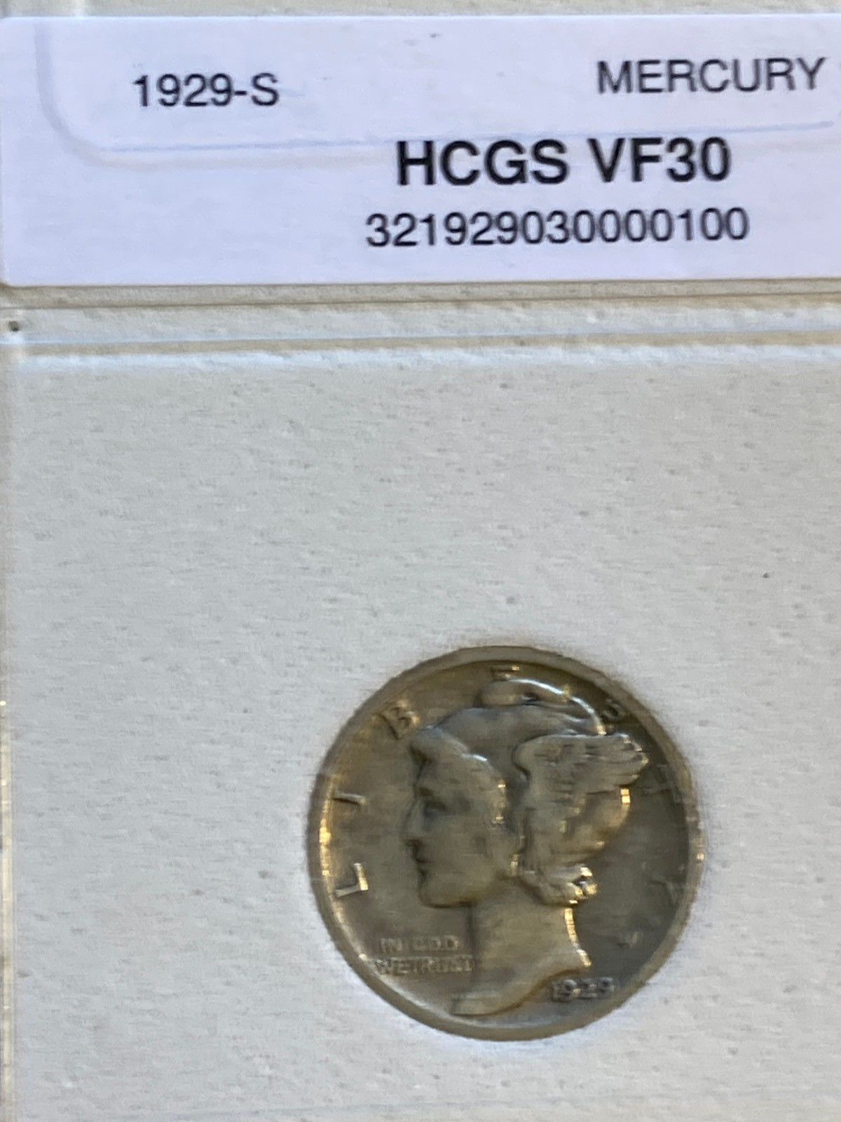 MERCURY DIMES, 4 SLABBED DIMES, FINE, VF...MINT MARKS