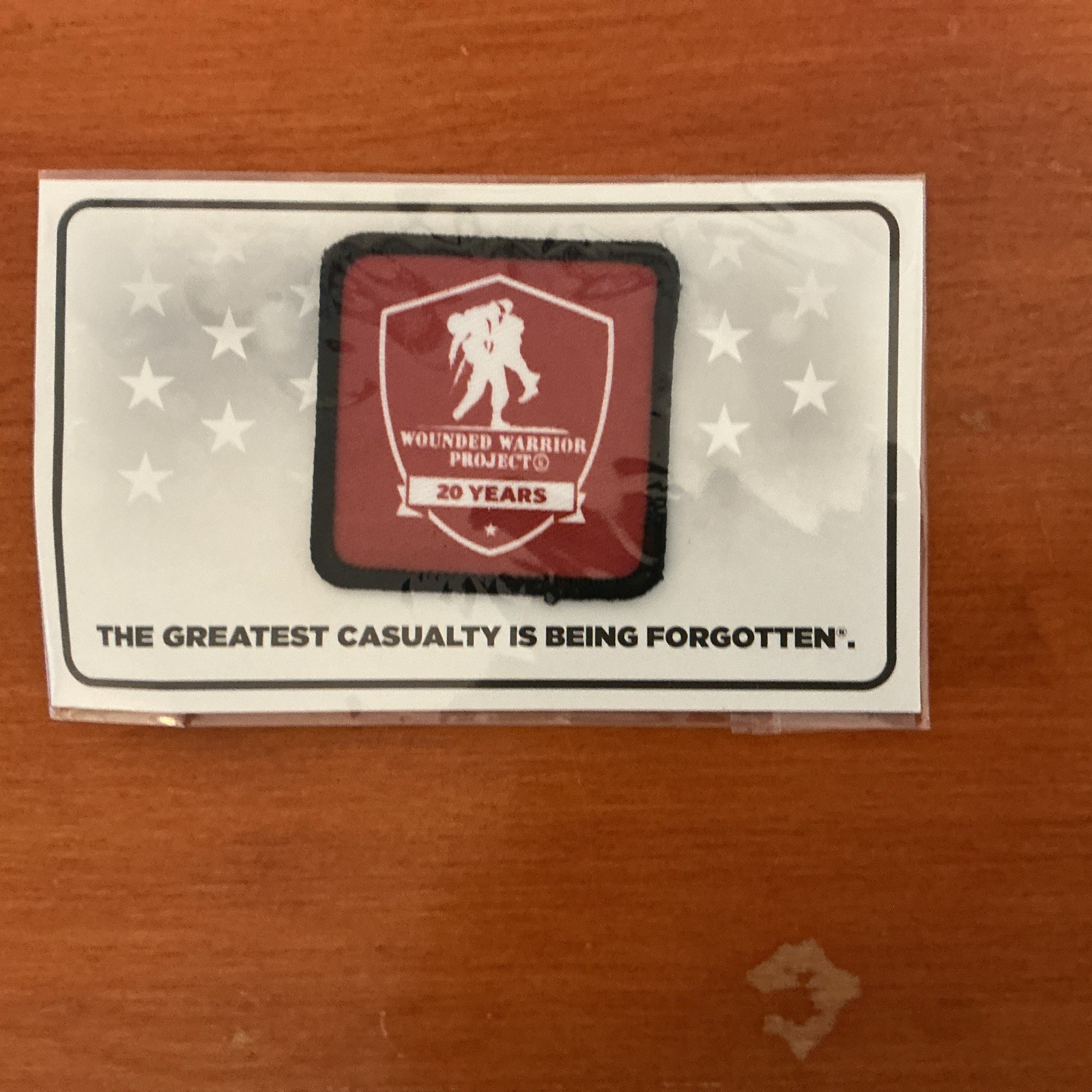 NEW Wounded Warrior 20 Years Red 2" Patch #F69