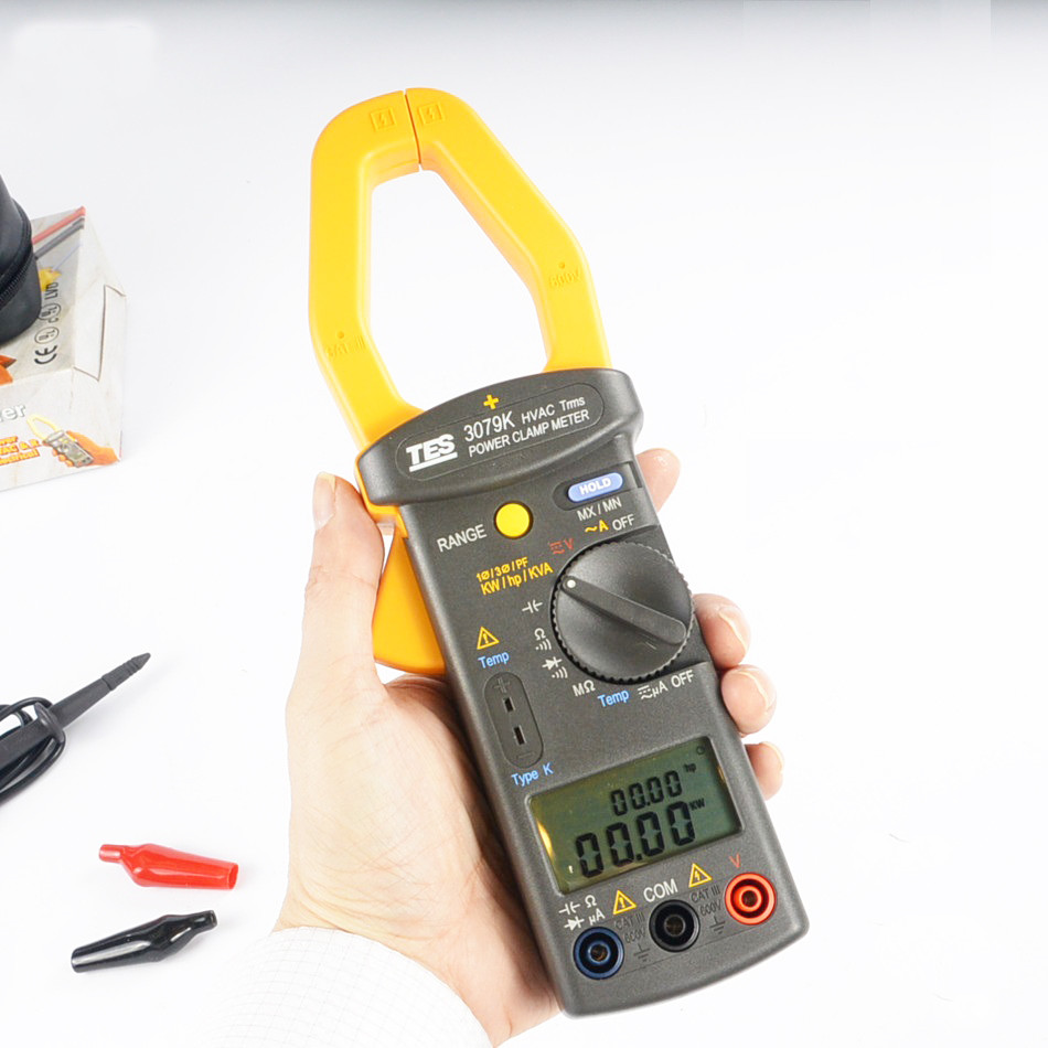 TES-3079K 3 Three Phase Multifunction Digital Power Clamp Meter Tester new✦Kd