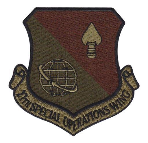 27th Special Operations Wing OCP Multi cam Spice Brown /Hook & Loop back SOW