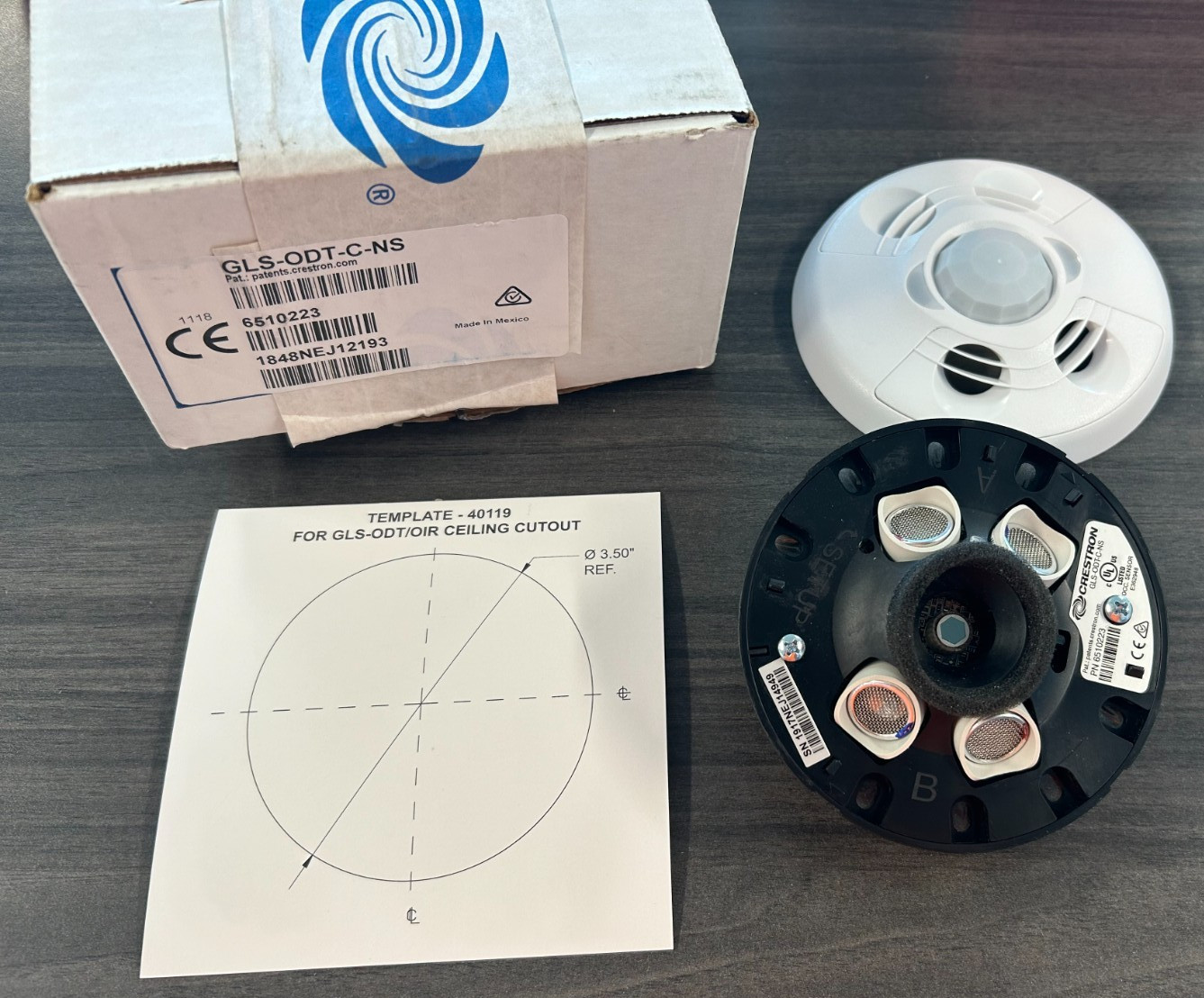 Crestron GLS-ODT-C-NS Dual-Tech Room Occupancy Sensor Motion Sensor