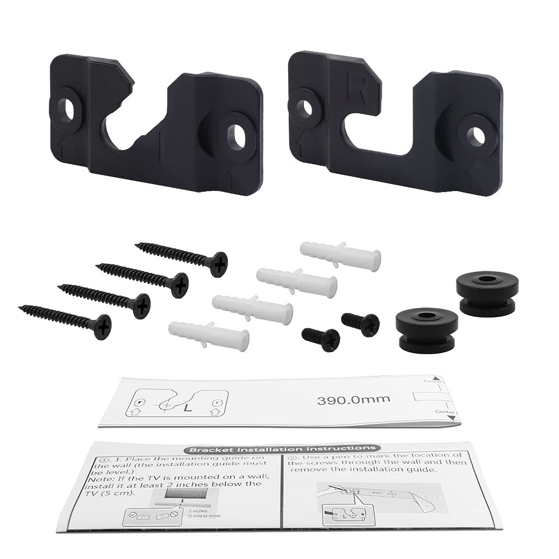 Seayoo 1 Pair of Black Wall Mount 0.48 cubic inches, ['Black']" or "Black