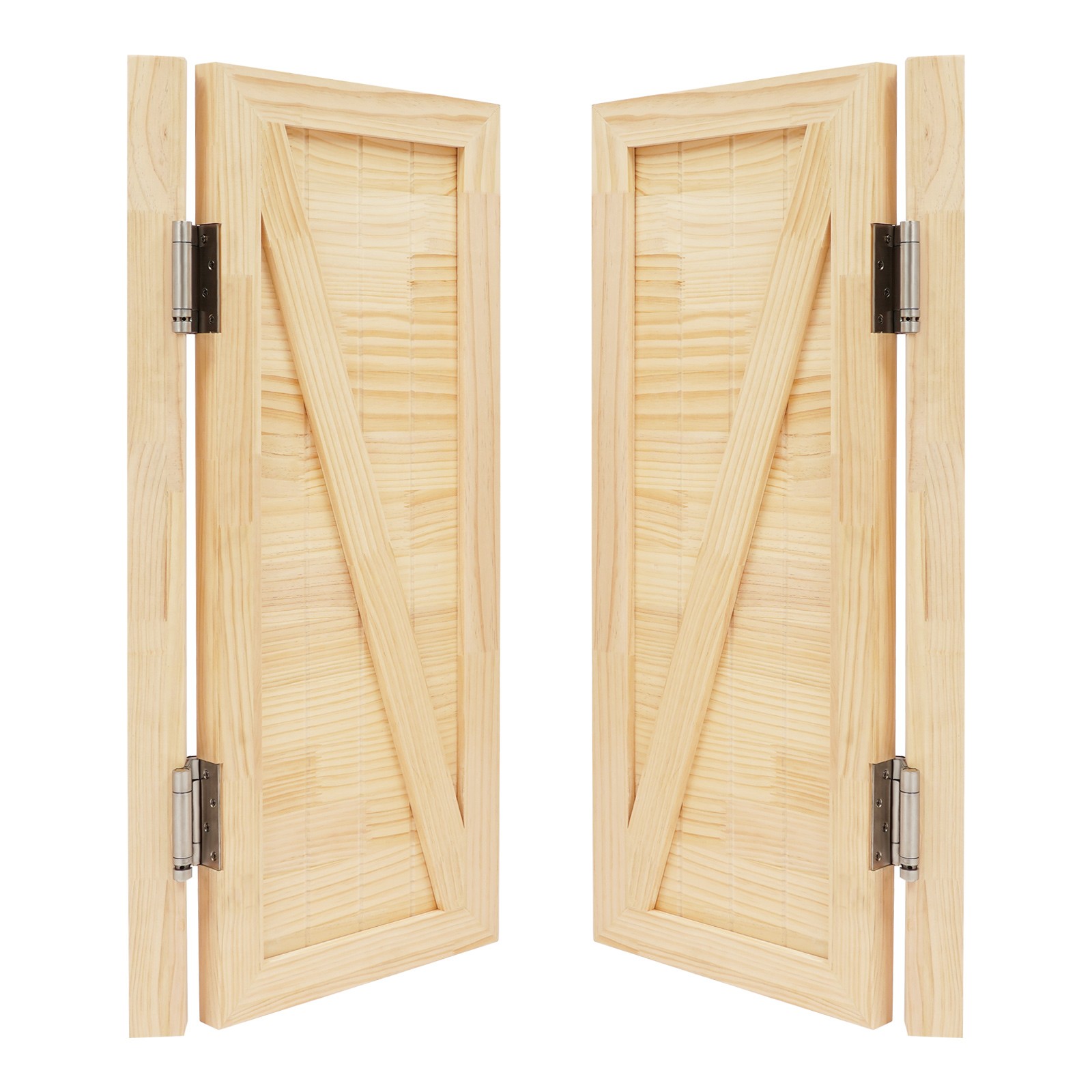 Entrance Partition Doors Solid Wood Double-Door Leaf Partition Door 80x90cm