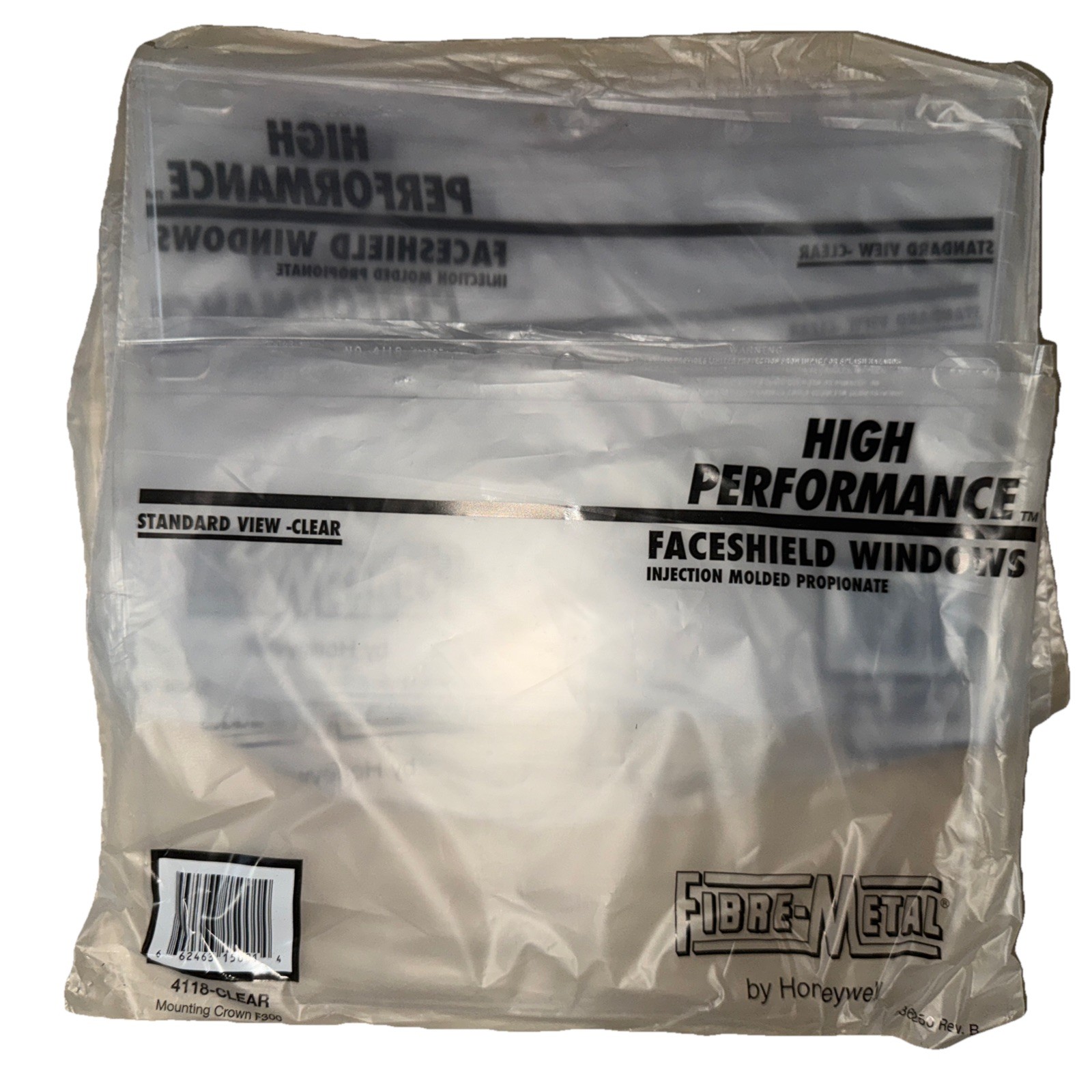 Honeywell Fibre Metal Clear  Face Shield Window 4118-CL Lot Of 2