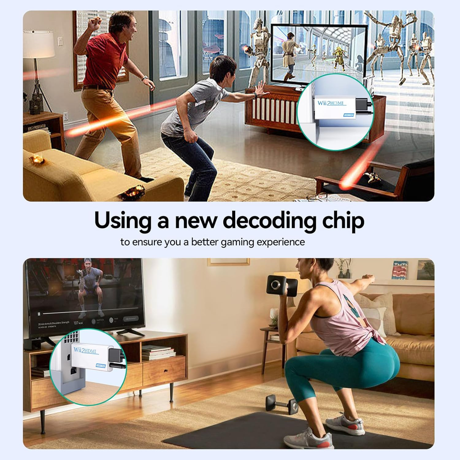 GANA Wii to Hdmi Converter, Wii to Hdmi Adapter, 1080P 720P Connector Output