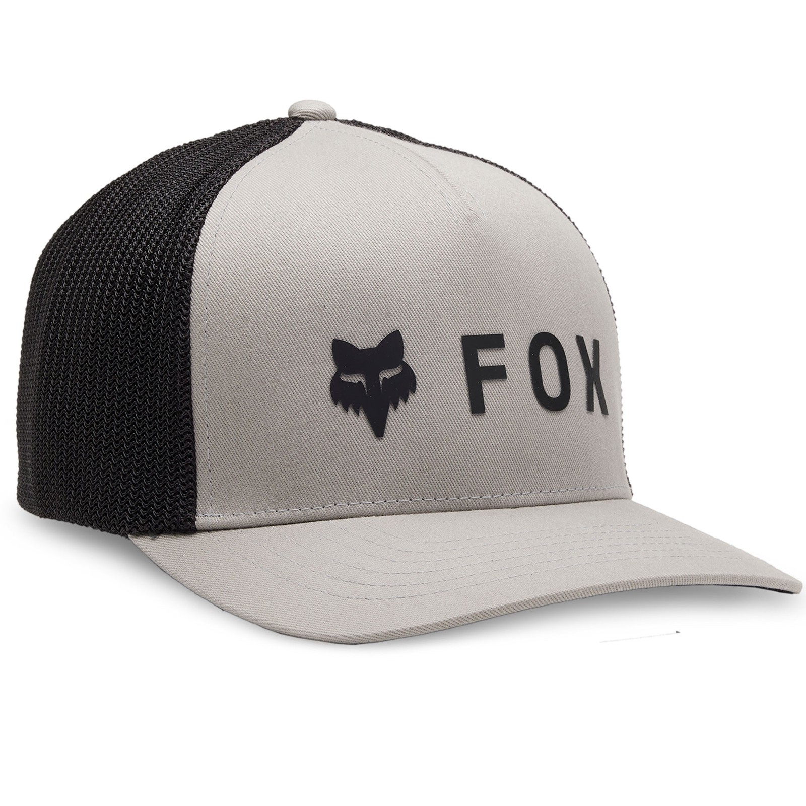 Fox Racing Absolute Flexfit Baseball Hat Cap Curved Brim Comfortable Steel Grey