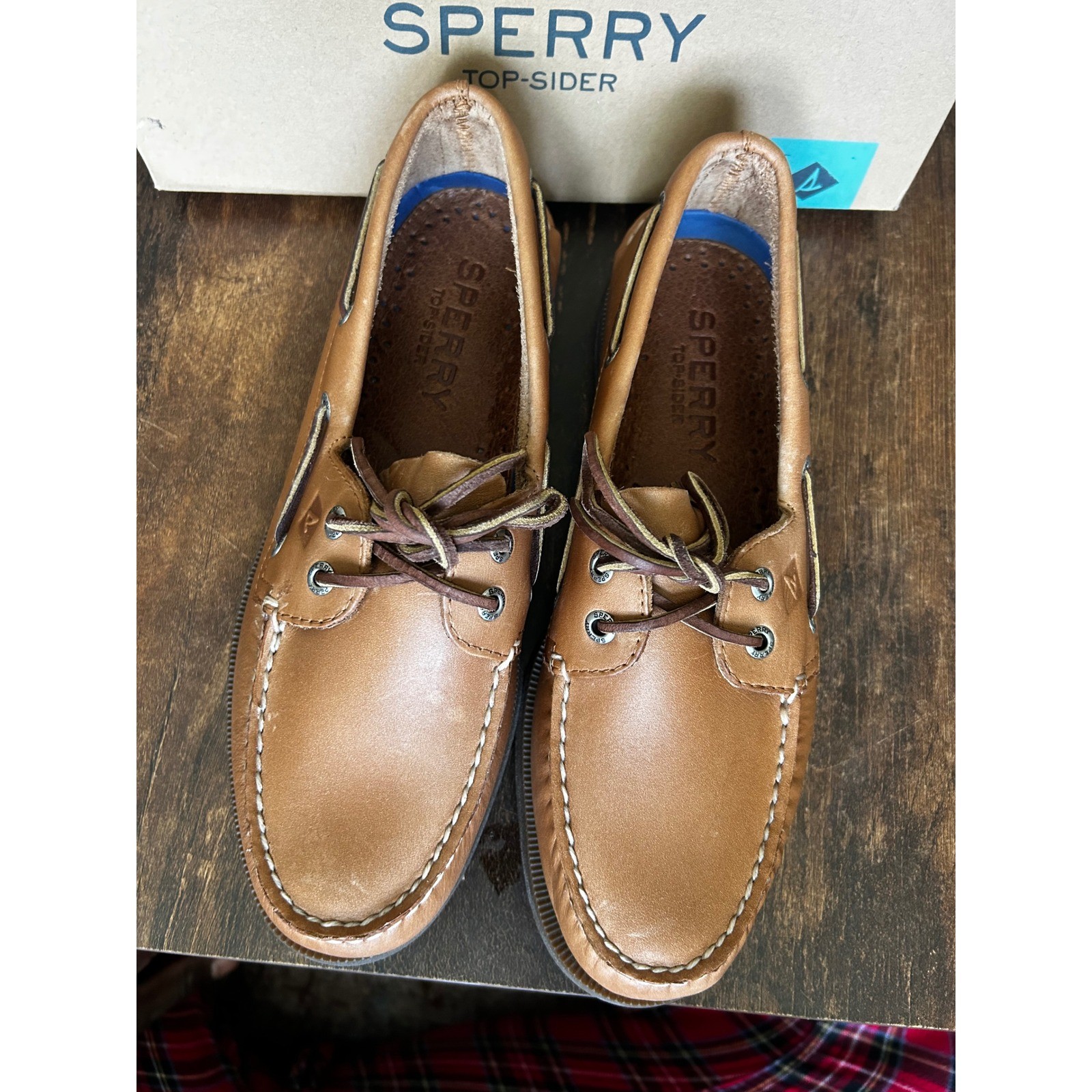 Sperry Top-Sider Mens 8.5 M Authentic Original Leather Boat Shoes Tan 0197640
