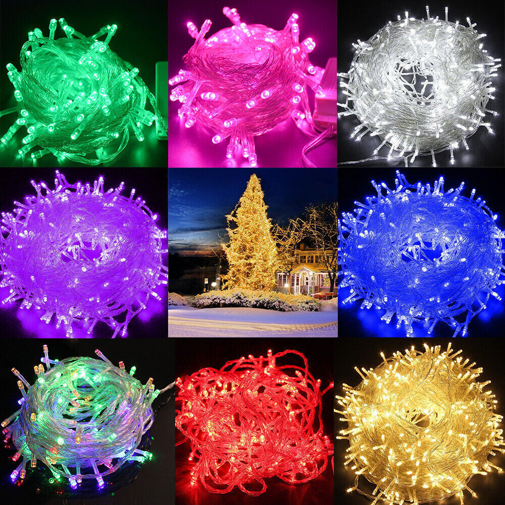100-800 LED Fairy String Lights Waterproof Christmas Tree Wedding Party Decor US