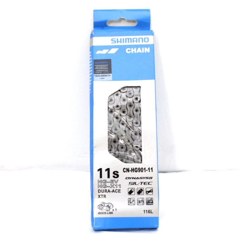 SHIMANO Dura Ace XTR 11-SPEED CHAIN~CN-HG901-11 W/QUICK LINK NEW