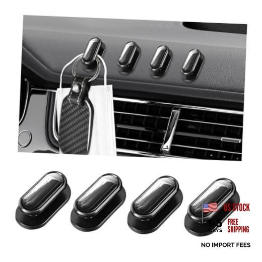 4 PCS Car Mini Hooks - Self-Adhesive - Multifunctional Hanging Car Glossy - 4pcs