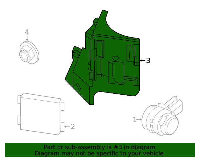 Genuine Ford Blind Spot Detection System Warning Sensor Bracket LJ8Z-14D189-A