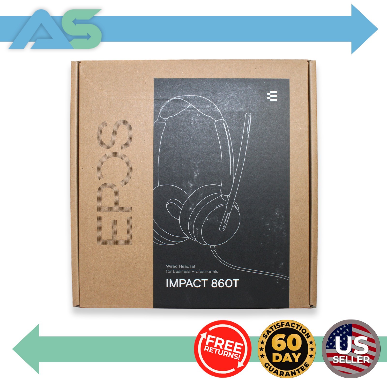 EPOS IMPACT 860T 1001179 Wired Headset for Business Professionals w Case | Black