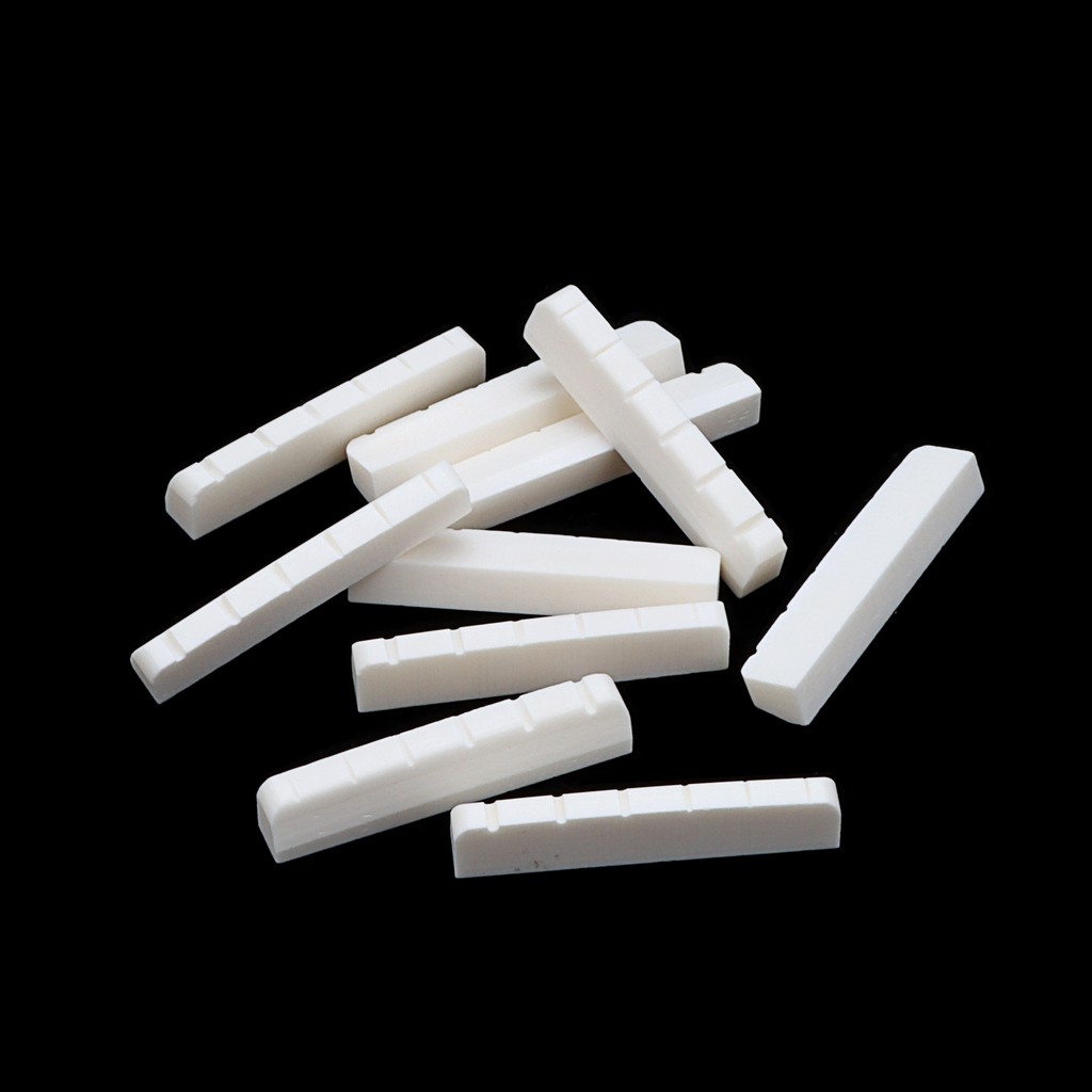 Pre-slotted 43mm Bone Guitar Nut for 6 String Stratocaster Strat Guitar White