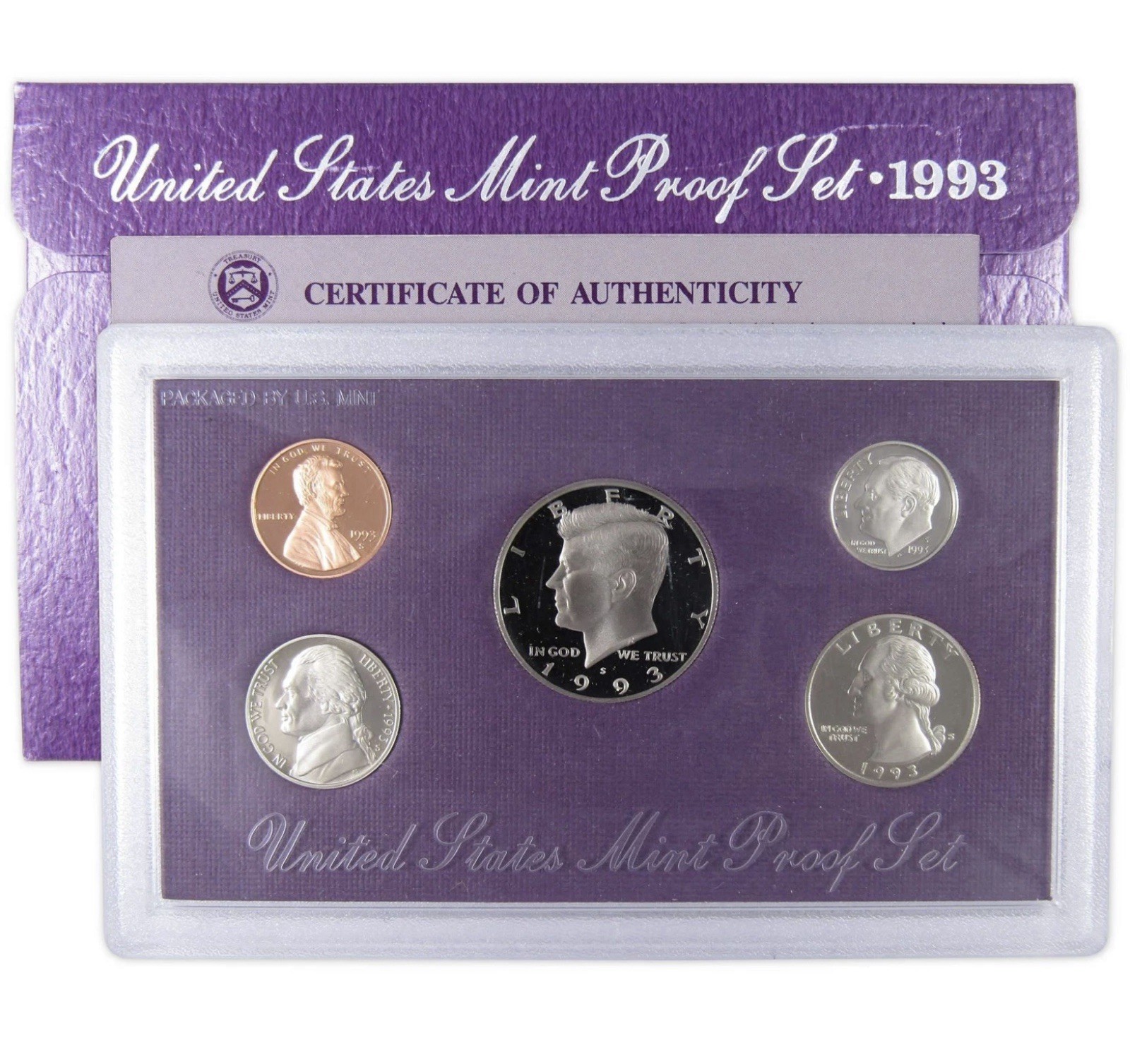 1993 Clad Proof Set U.S. Mint Original Government Packaging OGP COA