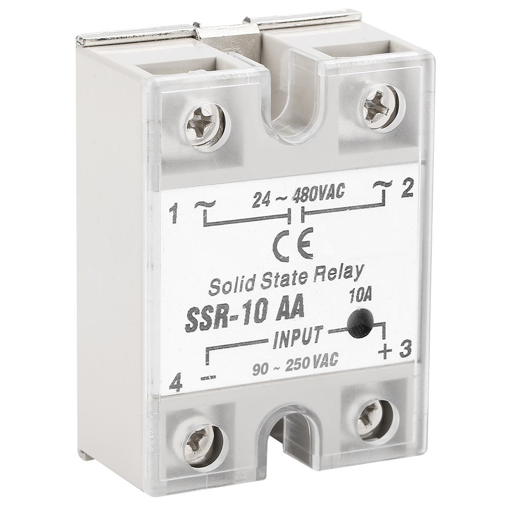 SSr 10 AA 10A Solid State Relay Module SSR AC-AC Input 90-250V AC Output 24-480V